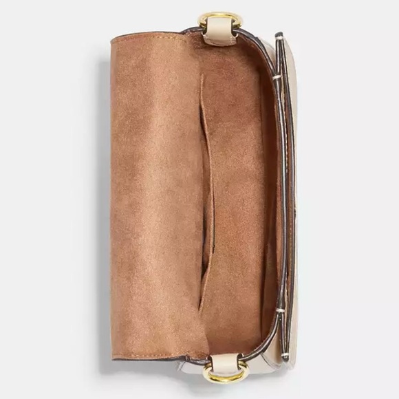 Coach Morgan Saddle Bag In Blocked Signature Canvas - Picture 5 of 8